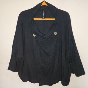 Kaliyana black linen jacket